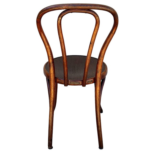 Early 20th Century Early 20th Century Vienna Secession Cherry Bent Oak & Pressed Wood Side Chairby Jacob & Josef Kohn For Sale - Image 5 of 14