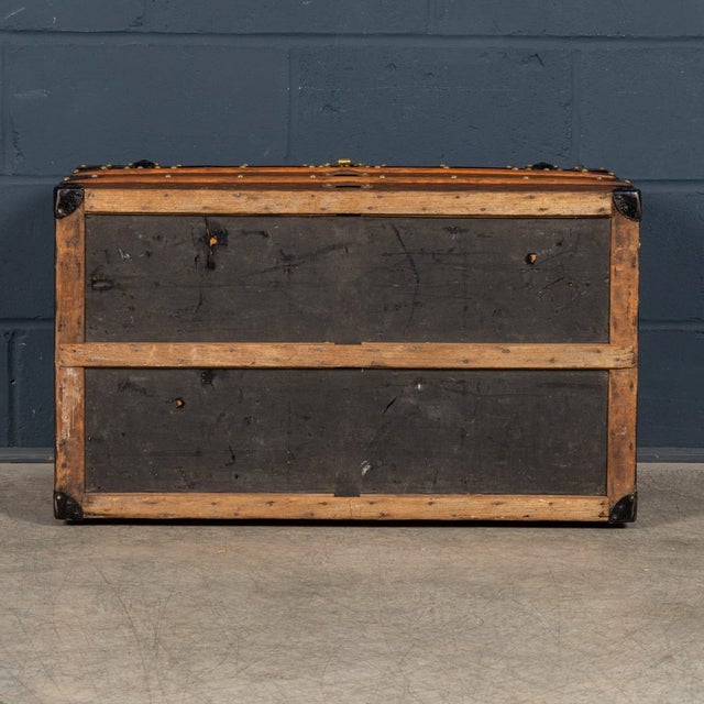 Antique Steamer Trunk in Monogram Canvas from Louis Vuitton, France, 1920s For Sale - Image 10 of 18