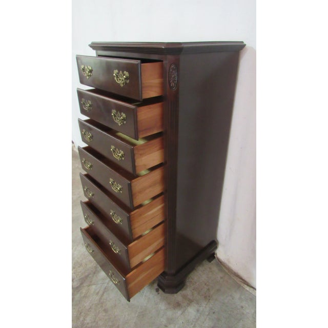 Wood Ethan Allen Lingerie Chest of Drawers Cherry Georgian Court For Sale - Image 7 of 8