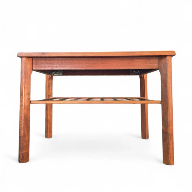 Mid Century Møbelfabrikken Toften Danish Modern Teak Side Table With Slatted Shelf For Sale In Dallas - Image 6 of 10