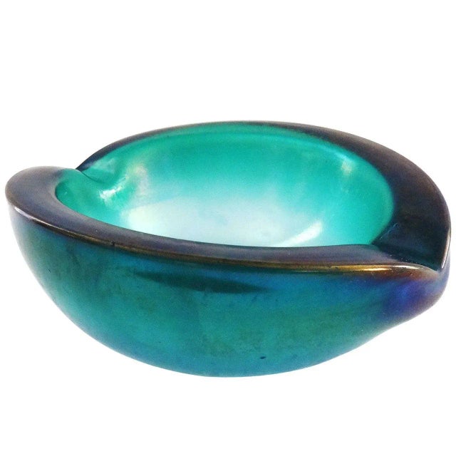 1950s Venini Iridescent Murano Art Glass Bowl For Sale In Washington DC - Image 6 of 6