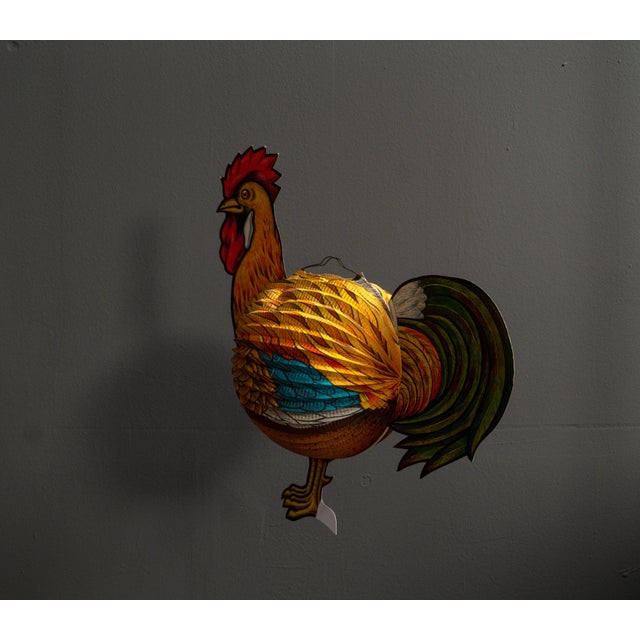 Black Paper Rooster Lantern, West Germany, 1960s For Sale - Image 8 of 14