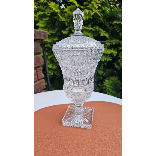 Art Deco Crystal Bonbonniere or Vase, Bohemia, 1920s For Sale - Image 13 of 13