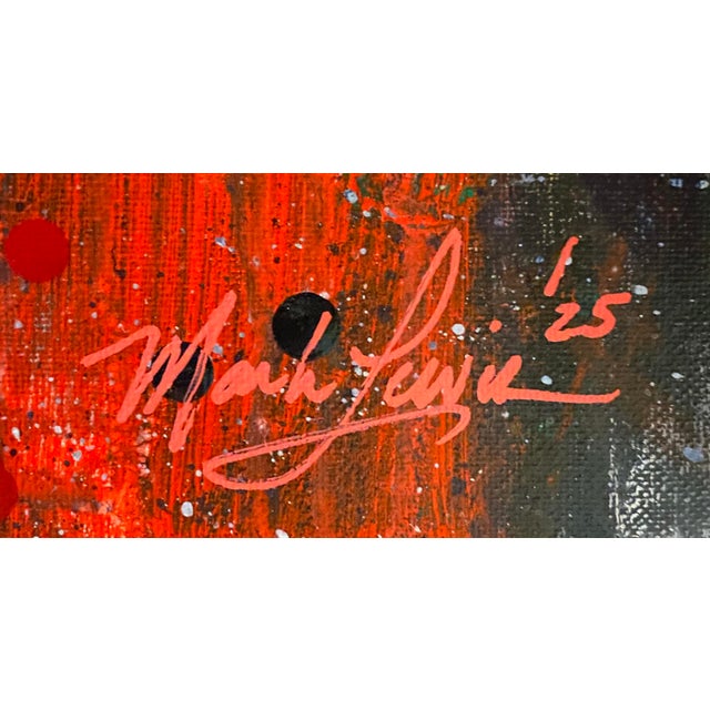 Contemporary 2025 "044-25" Abstract Expressionist Crimson & Scarlet Painting by Mark Lewis For Sale - Image 3 of 6