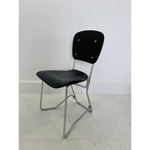 Wood Alu-Flex Dining Chairs by Armin Wirth, 1960s, Set of 4 For Sale - Image 7 of 13