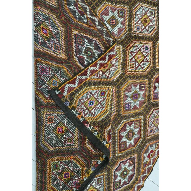 Star Designed Vintage Turkish Area Rug - 81"x140" For Sale - Image 12 of 13