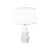 The Camden white table lamp exudes elegance as it stands tall with its three-tiered wedding cake-style ceramic base. The...