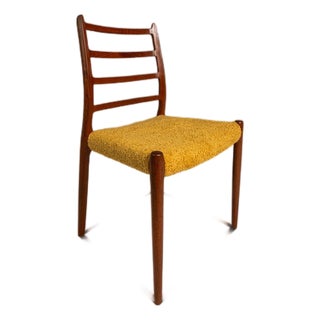 Bespoke Danish Modern Model No. 78 Ladderback Chair in Teak & Bouclé by Niels Møller for j.l. Møllers Møbelfabrik, Denmark, C. 1960's For Sale