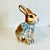 1980s 1980s Vintage Arts & Crafts Boho Chic Foil Covered Hand-Painted Papier Mache’ Bunny - Easter For Sale - Image 5 of 18