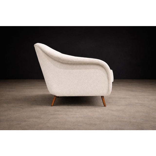 Curva Armchair with Tubular Legs in Bouclé by Joaquim Tenreiro for Langenbach & Tenreiro, Brazilian Modern, 1960 – Lot 760A For Sale - Image 10 of 17