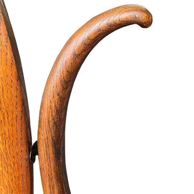 Antique Tiger Oak 3 Drawer Dresser or Dressing Table With Oval Mirror For Sale - Image 9 of 10