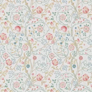 Morris & Co Mary Isobel Wallpaper in Pink/Ivory - a Sample