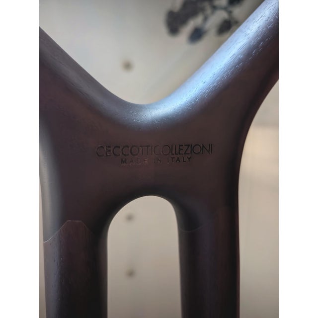 Brown Ceccotti Collezioni “Sevenmiles” Dining Table by Roberto Lazzeroni, American Walnut With Bronzed Glass Top For Sale - Image 8 of 10