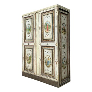 Vintage Neoclassical Painted Wood Armoire From the Estate of Lily Pulitzer For Sale