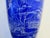 Twentieth century impressive large cobalt glass vase, attributed to Germany or France. exquisite snow painted, Scene....