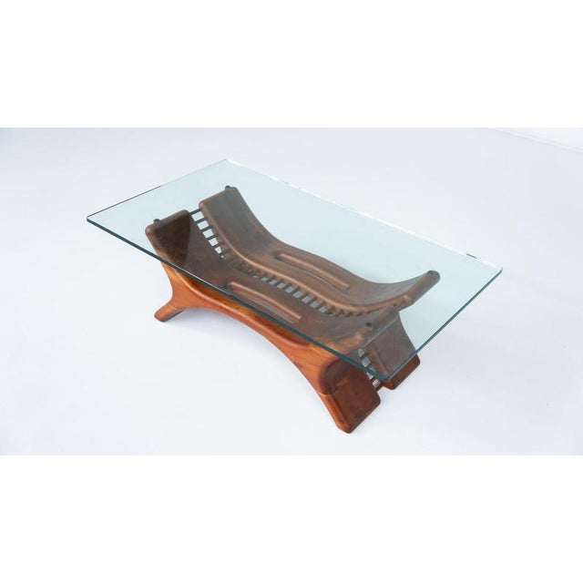 Mid-Century Coffee Table in Wood and Glass, Italy, 1960s For Sale - Image 12 of 15