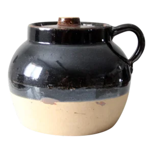 Antique American Stoneware Bean Pot