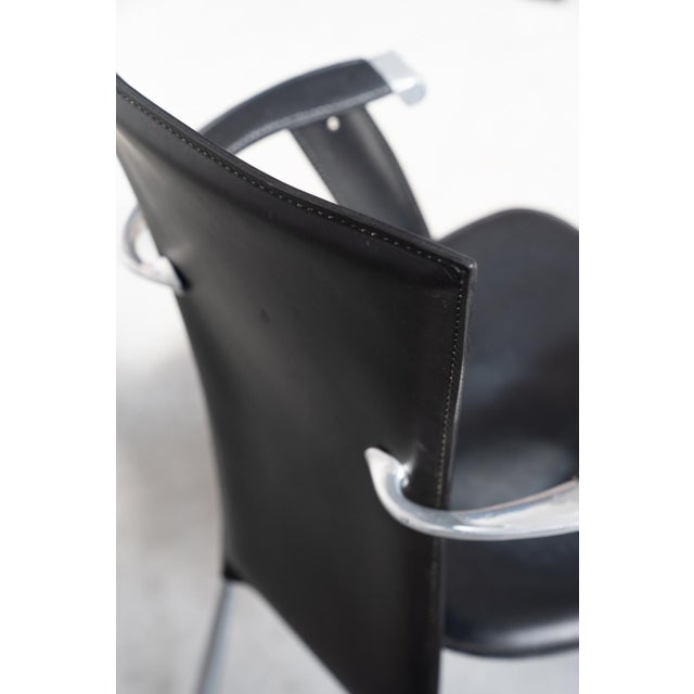 Italian Leather Armchair from Stine Line, 1990s For Sale - Image 4 of 12