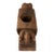Antique Primitive Hand-Carved Wooden Mortar & Pestle, 15” For Sale