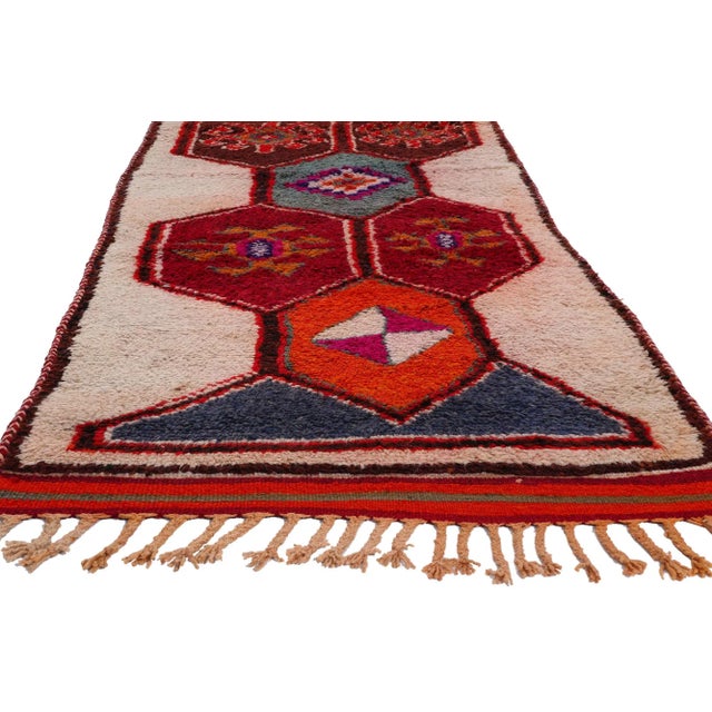 Vintage Kurdish Tribal Rug Runner - 03'05 X 12'00 For Sale - Image 4 of 9