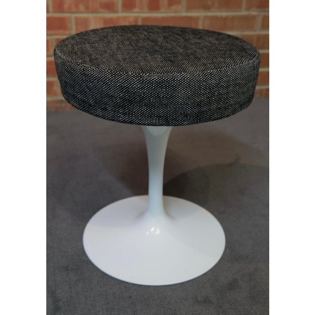 Mid 20th Century Eero Saarinen for Knoll International Stool with Original Fabric For Sale - Image 10 of 10