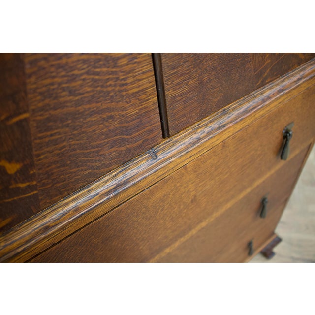 Art Deco Oak Linen Cabinet Chest, 1930s For Sale - Image 9 of 10