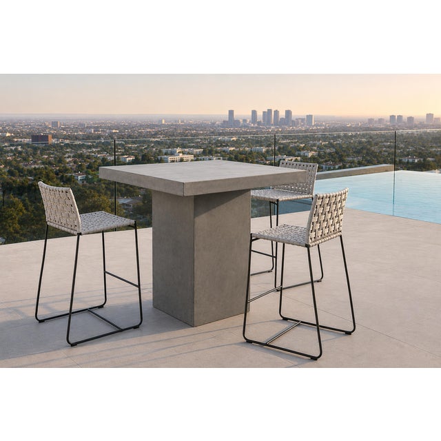 2020s Modern Concrete Outdoor Counter Table For Sale - Image 5 of 5