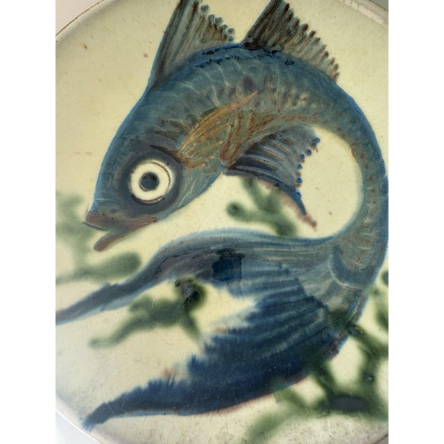 Vintage Puigdemont Ceramic Wall Plate For Sale - Image 4 of 7
