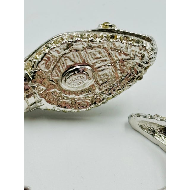 Contemporary 1980s Kenneth Jay Lane Amber Crystal Snake Bracelet For Sale - Image 3 of 11