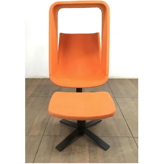 Vintage "Window Seat" Lounge Chair & Ottoman by Haworth For Sale - Image 4 of 9