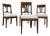 Antique Biedermeier Armchairs in Walnut, Set of 4 For Sale