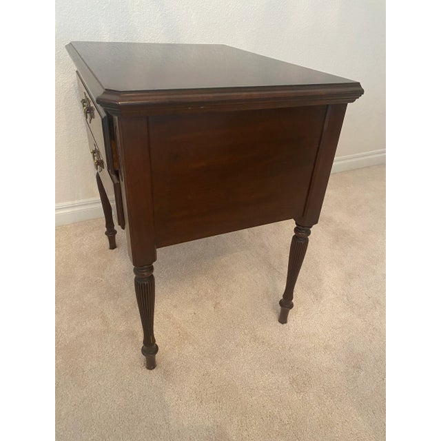 Ethan Allen Georgian Court Cherry Night Table Excellent Condition For Sale - Image 9 of 12