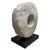 Contemporary Massive 18th Century Limestone Grinding Stone on Custom Steel Mount For Sale - Image 3 of 12
