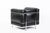 1980s Authentic Cassina Lc2 Black Leather Petit Lounge Chair by Le Corbusier, 4x Avail For Sale - Image 5 of 15