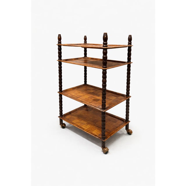 Mid-Century Style Wooden Service Cart, 1970s For Sale - Image 11 of 11