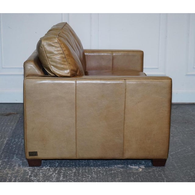 Tan Halo Two Seater Viscount Tan Leather Sofa by Timothy Oulton For Sale - Image 8 of 18