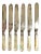 Antique English Mother of Pearl Knives Circa 1890's - Set of 6 For Sale