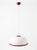 Mid-Century Modern Italian Murano Glass Pendant Light in White and Red, 1970s, in Flawless conditions. Designed 1960 to...