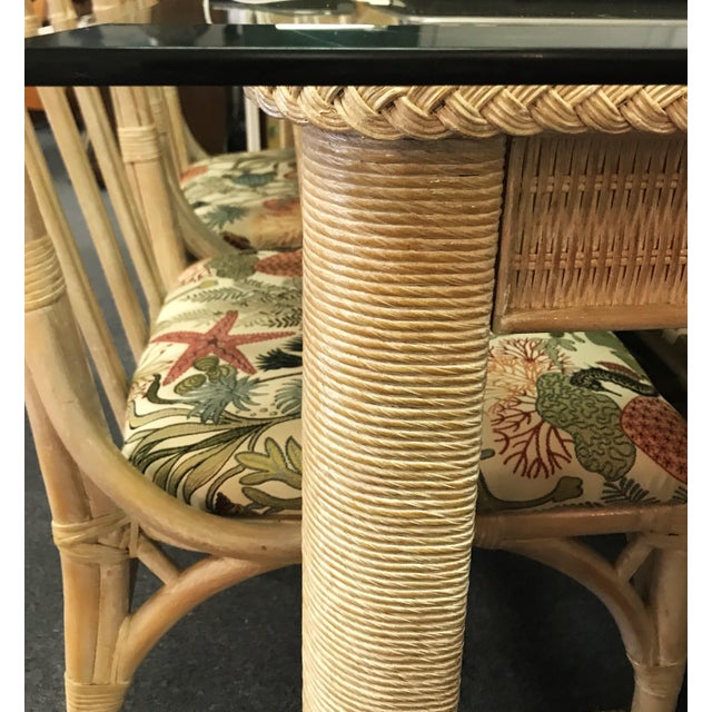 20th Century Boho Chic Henry Link Rattan Dining Set 7 Pieces Chairish