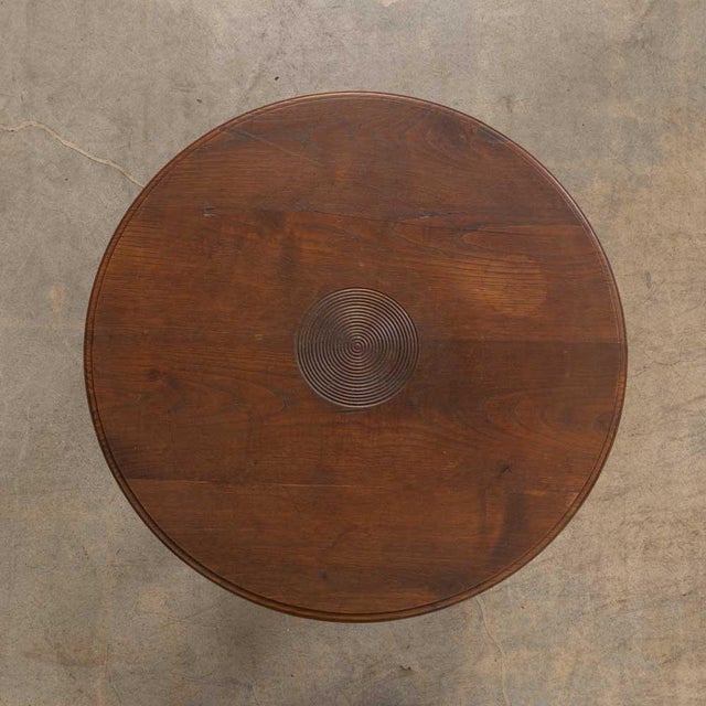 Wood 1940s French Bobbin Wood Table by Charles Dudouyt For Sale - Image 7 of 8