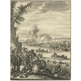 After W. Schouten, Pearl Fishing, 1775, Engraving For Sale