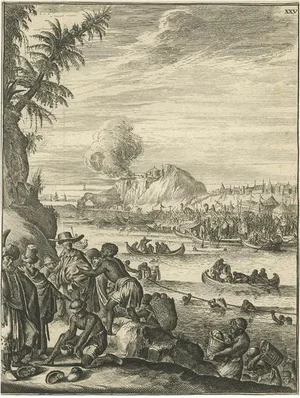 After W. Schouten, Pearl Fishing, 1775, Engraving