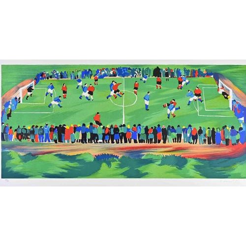 Lithograph on paper realized in 1973. Hand signed and numbered in pencil. Edition of 90. Very good condition. This piece...