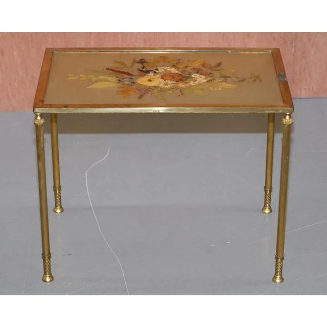 French Bronze Pressed Nesting Tables, 1920s, Set of 3 For Sale - Image 12 of 18