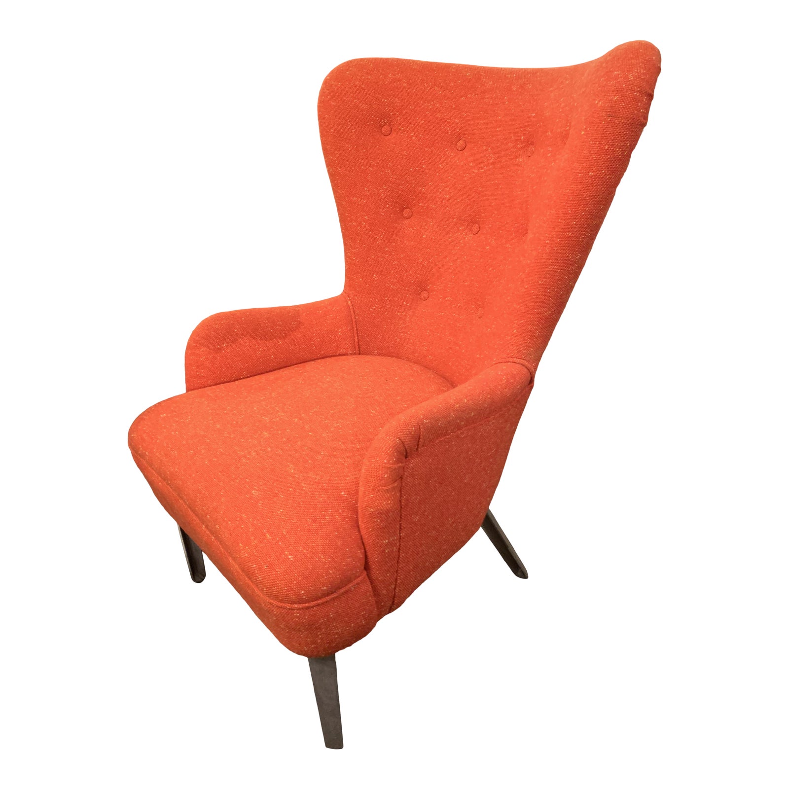 MidCentury Modern Wingback Chair Chairish