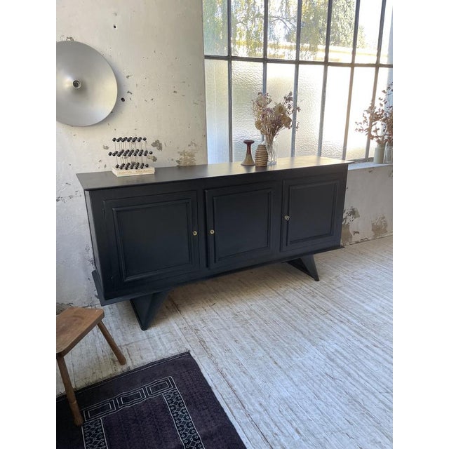 Brutalist Black Sideboard, 1960s For Sale - Image 4 of 18