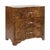 Worlds Away Matthew Izzo Home Dark Burlwood Three Drawer Side Table With Acrylic and Brass Drawer Pulls For Sale - Image 4 of 8