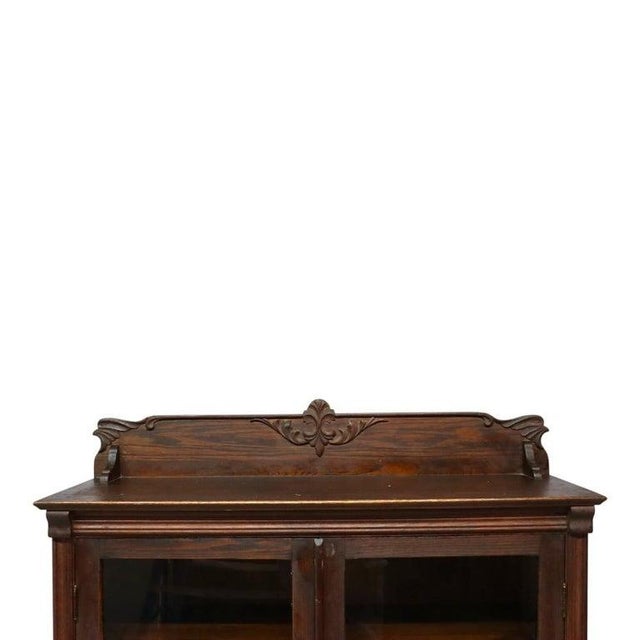 Arts & Crafts Horner Inspired Arts & Crafts 2-Door 2-Drawer Oak Bookcase C1920 For Sale - Image 3 of 13