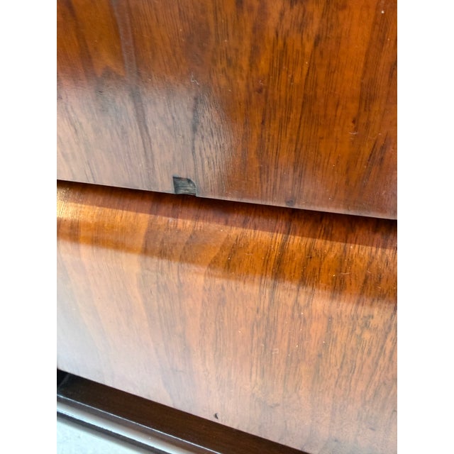 Mid-Century Modern Walnut and Cane Nine Drawer Dresser For Sale - Image 15 of 16
