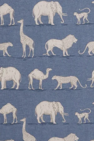 Iliv Prairie Animals Denim Fabric - Sample